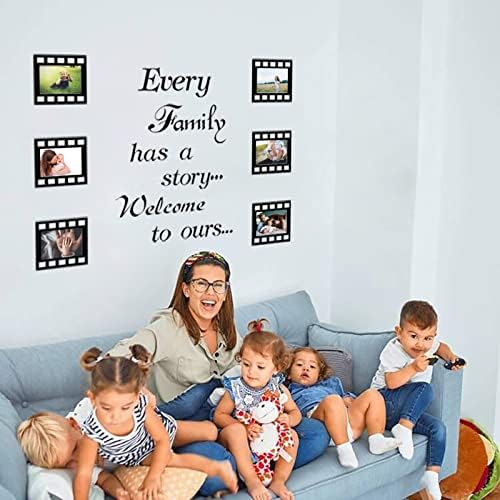 Family Wall Decals with 6 Picture Frame Stickers