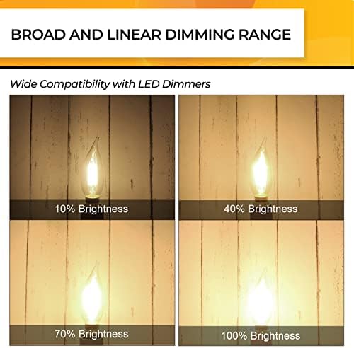 Hizashi 25 Watt Candelabra LED Bulbs 12 Pack