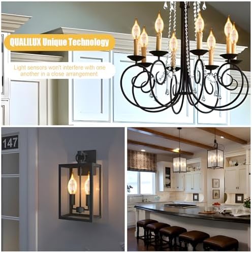 Qualilux Dusk to Dawn Candelabra LED Bulbs 6-Pack CA11 E12