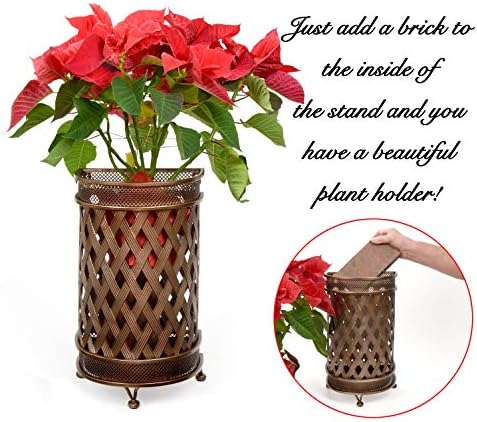 Dualplex Umbrella Stand with Antiques Look and Removable Drip Tray