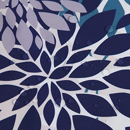 Pyonic 18x18 Inch Waterproof Pillow Covers Set of 2 Navy Blue Geometric Design