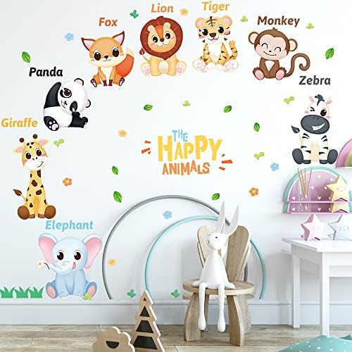 Supzone Eco-Friendly Animal Wall Decals for Kids