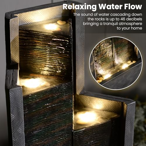 496 Inch Tall Freestanding Water Fountain with Lights