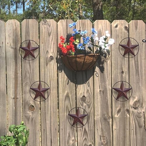 65 Inch Red Metal Barn Star Wall Decor