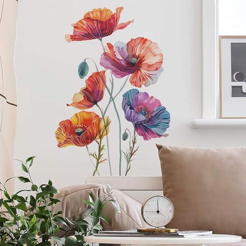 TUOKING Pasted Flowers Wall Decals Peel and Stick Murals
