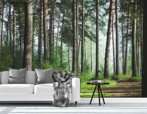 Bormia Fresh Green Tree and Road Wall Mural 151x105