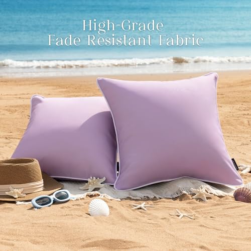 Phantoscope Waterproof Throw Pillow Covers 18x18 Inches Pack of 2