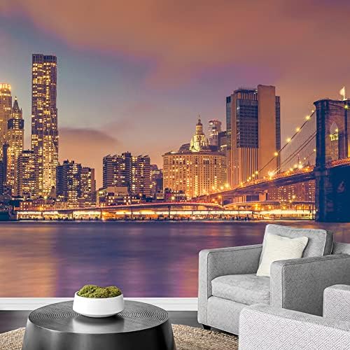 Wall26 Removable Wall Sticker New York City Neon Lights 66x96 Inches