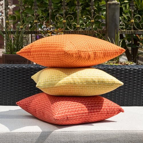Kevin Textile Waterproof Throw Pillow Covers Pack of 2 Red 18x18 Inch