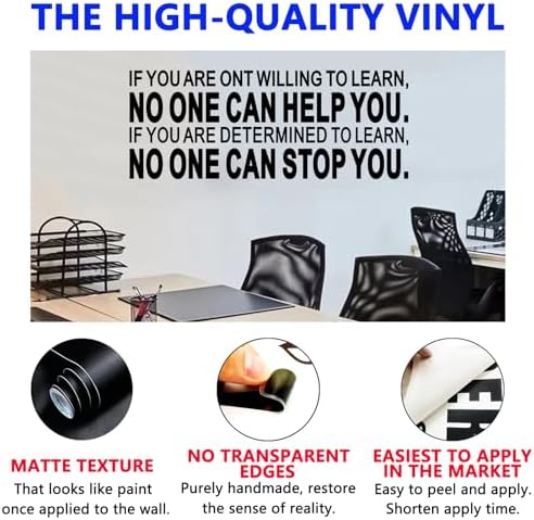 Motivational Quotes Wall Sticker for Office - 23x9 Vinyl Art Decal