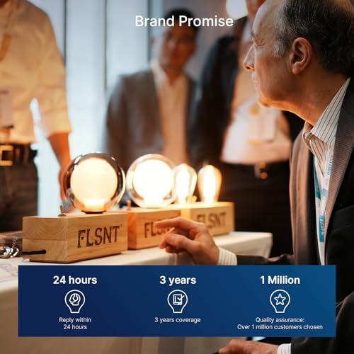 FLSNT Dimmable LED Candelabra Bulbs 60W Equivalent 6 Pack