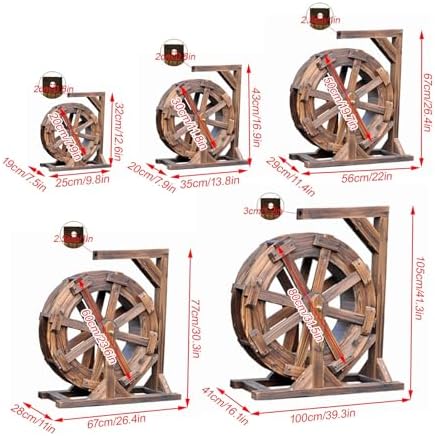 Water Wheel Fountain Outdoor Garden with Stand