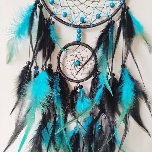 Black and Blue Dream Catcher Wall Decor