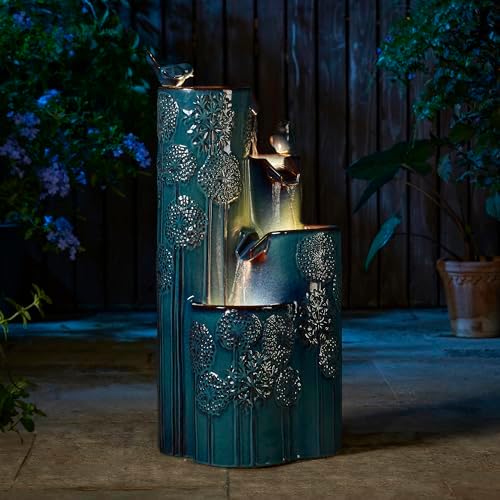 Glitzhome 3175 H Outdoor Fountain with LED Lights and Pump