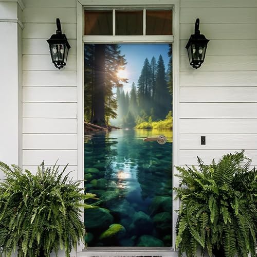 REDAMANCY 3D Door Murals Vinyl Stickers