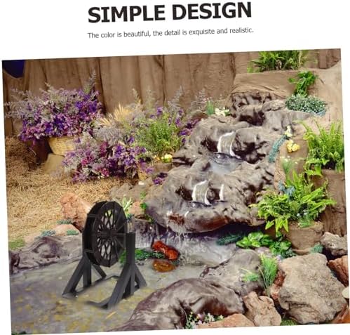 YARNOW Waterfall Fountain Rotating Wheel Decor Set