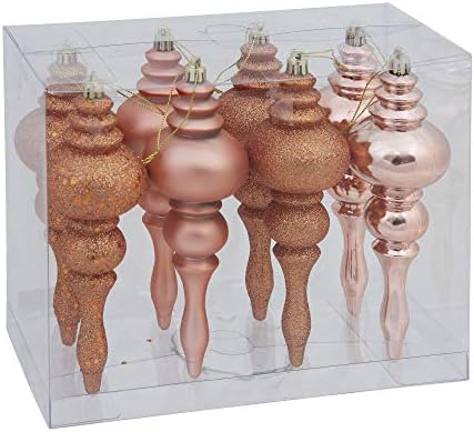 Vickerman 7 Inch 4-Finish Finial Ornament 8 Pack 1