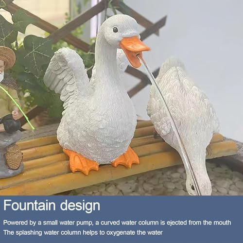 Animal Pond Fountain with Water Spitter Decoration