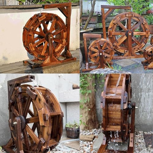 Water Wheel Fountain Outdoor Garden with Stand