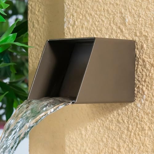 PONDO 4 Square Outdoor Water Fountain Spout - 316 Stainless Steel