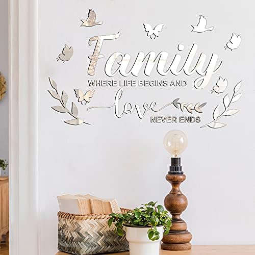 Zonon 3D Acrylic Mirror Wall Decor Set