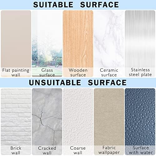 PLIGREAT Sun Moon Wall Decals Waterproof Peel and Stick Decor