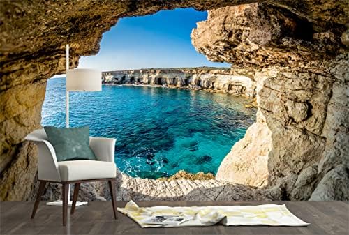FLFK 3D Wall Murals Peel and Stick Sea Caves Landscape 1417x984