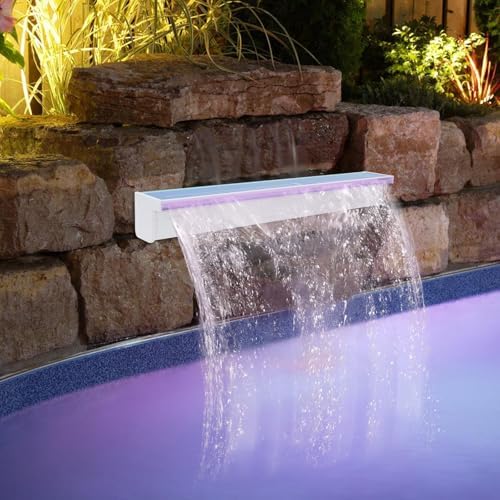Waterfall Spillway with LED Lights Wall-Mounted Fountain Kit