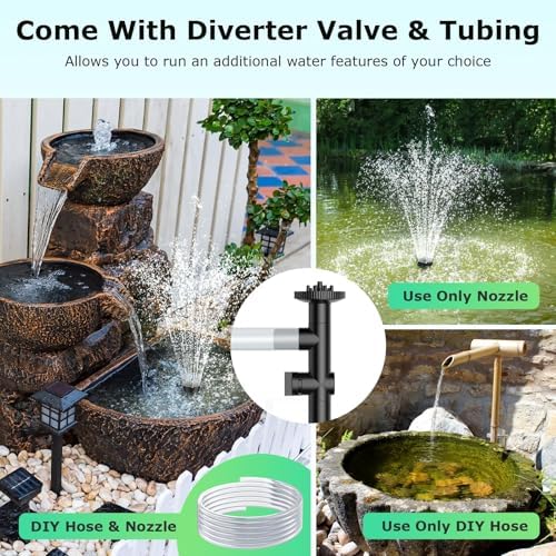 POPOSOAP Solar Fountain Pump 30W 430GPH 66FT Hose