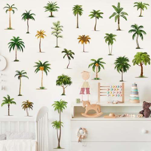 MEFOSS Tropical Palm Tree Wall Stickers for Kids Room
