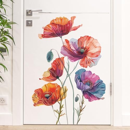 TUOKING Pasted Flowers Wall Decals Peel and Stick Murals