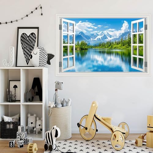 Fake Window Wall Mural 48x32 Set of 2 Sheets