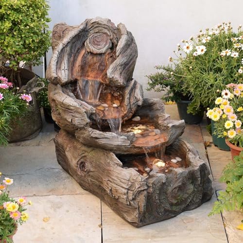 315 Inch L Outdoor Water Fountain with LED Lights