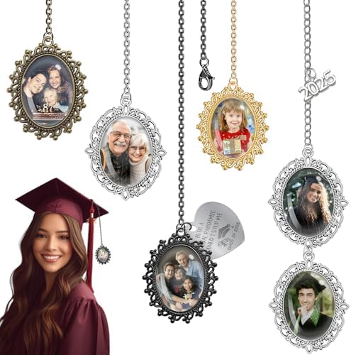 Personalized Graduation Tassel Photo Charm for Cap 2025