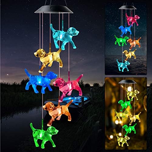 JOBOSI Dog Wind Chimes Decorative Mobiles Garden Decor
