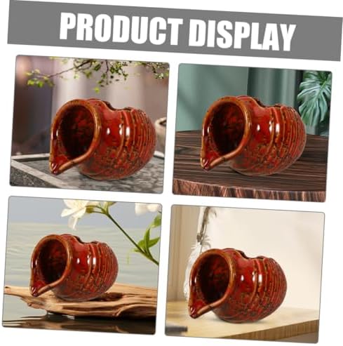 Elegant Red Ceramic Tabletop Waterfall Fountain for Zen Decor