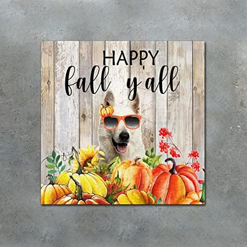 Thanksgiving Hello Fall Decor Wooden Plaque 12x12in