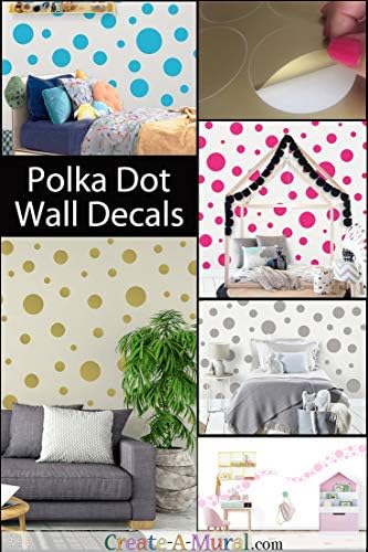 Hot Pink Polka Dot Wall Decals 63 Pieces