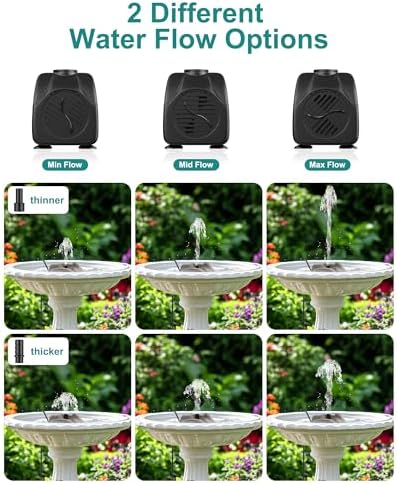Realistic Granite Rock Bird Bath Fountain with Adjustable Flow
