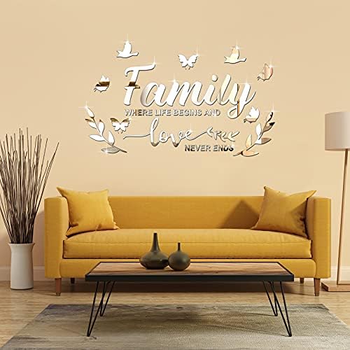 Zonon 3D Acrylic Mirror Wall Decor Set