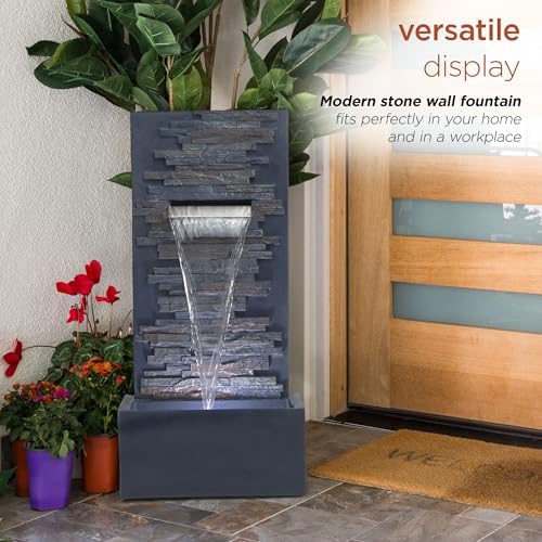 Alpine Corporation CPS194 Brown 55 Inch Wall Mounted Fountain