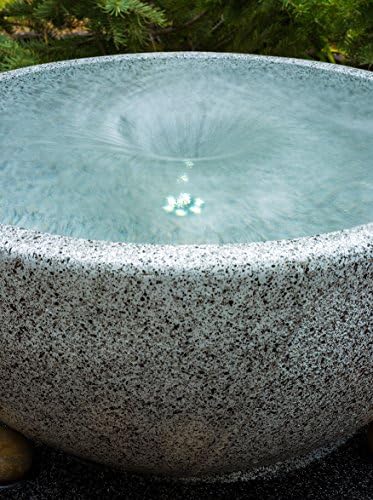 Tenaya Granite Vortex Fountain with LED Lights