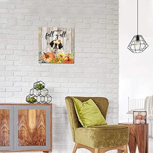 Thanksgiving Hello Fall Decorative Wood Sign 10x10in
