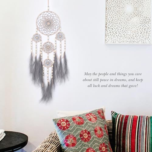 Pretty Jolly Pampas Grass Dream Catcher Wall Decor