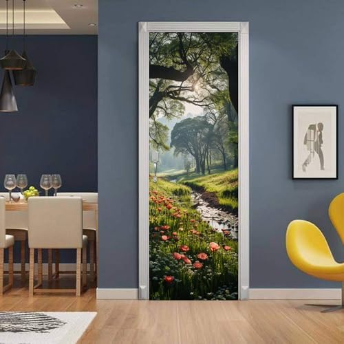 Redamancy Nature Scenery Forest Peel and Stick Mural Decals