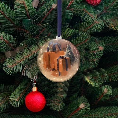 Mini Express Funny Gift Box Clear Ball Ornament for Christmas