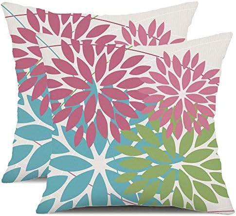 DFXSZ Outdoor Pillow Covers Set of 2 Waterproof 18x18 Inch Geometric Design