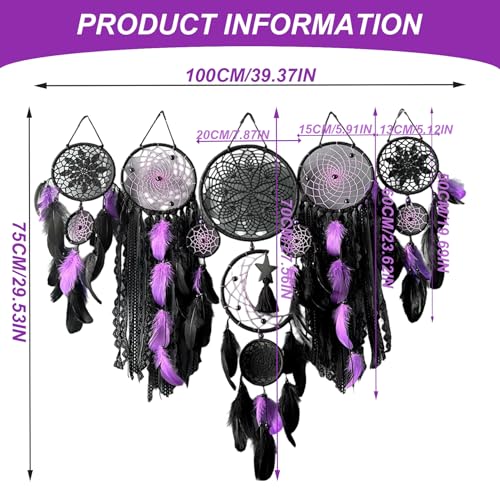 5Pcs Dreamcatcher Set for Girls Bedroom