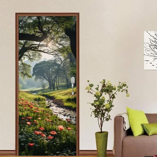 Redamancy Nature Scenery Forest Peel and Stick Mural Decals