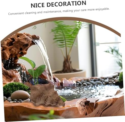 Yardwe Ceramic Conch Water Fountain Garden Decor